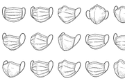 Protective Face Masks, an Object Graphic by nikagraphic (Thumbnail 3 of 3)