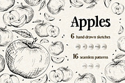 Apples. Sketches and patterns, an Illustration by Canatic (Thumbnail 1 of 17)
