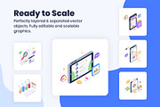 Isometric Landing Page Illustrations, a Work Illustration by Brickclay (Thumbnail 2 of 9)