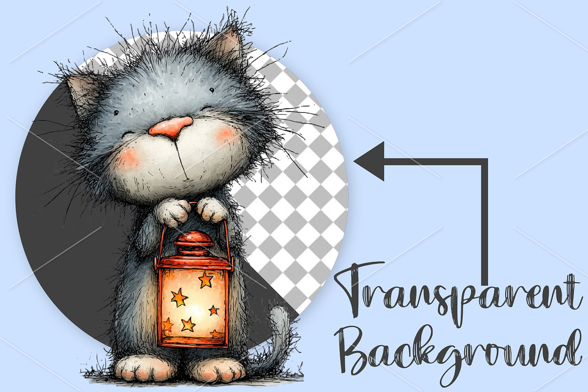 Whimsical 4th of July Cat Clipart, a Seasonal Illustration by Canvas Craft (Photo 2 of 7)