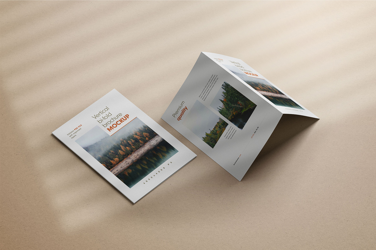 Bifold Vertical Brochure Mockup, a Print Template by mockupatelier (Photo 8 of 13)