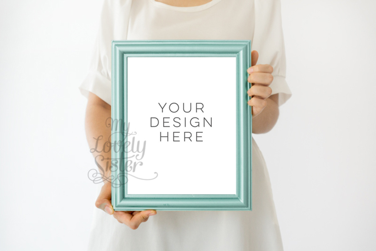 Green frame mock up, a Presentation Template by My Lovely Stock (Photo 1 of 2)