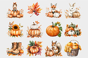 Watercolor Pumpkin Patch Clipart, a Seasonal Illustration by Design Market (Thumbnail 4 of 5)