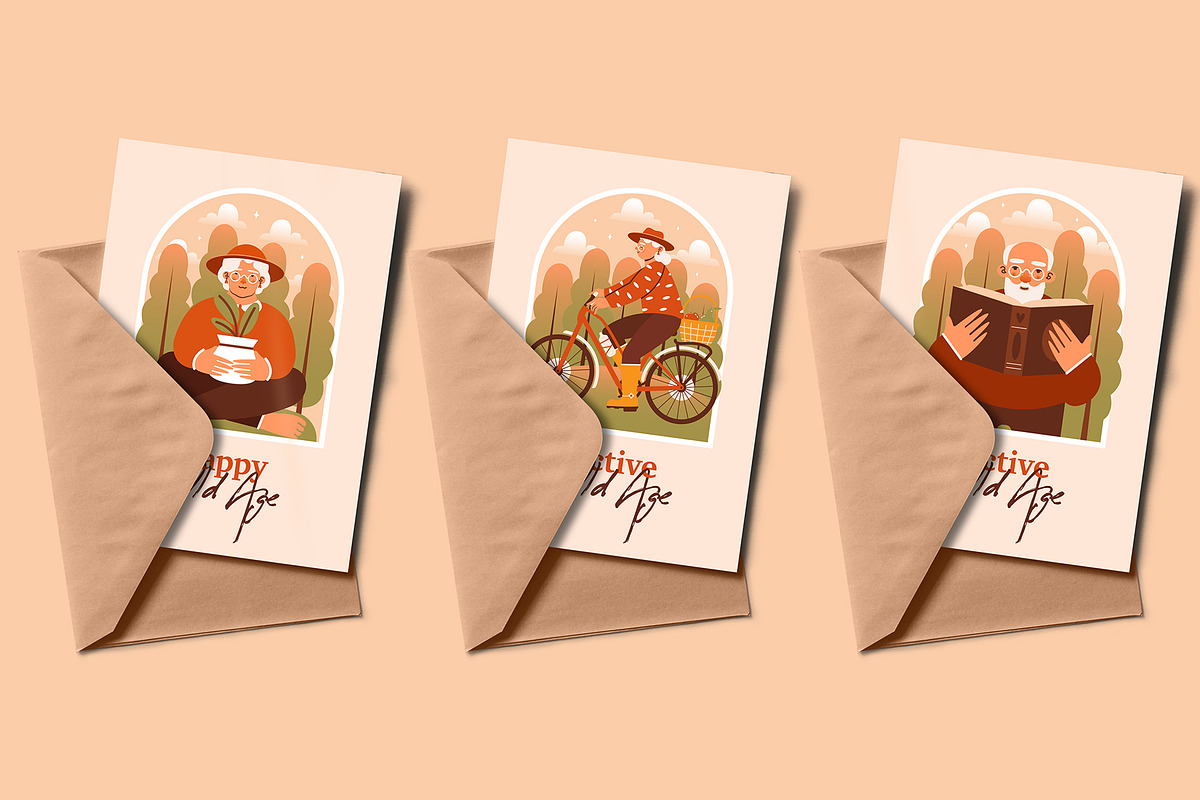 Grandparent's Day. Active old age., a Person Illustration by Renberrry.Store (Photo 7 of 10)