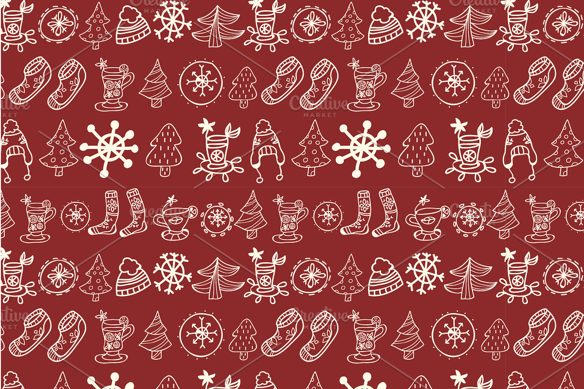 Vector cute winter patterns., a Pattern Graphic by Little A (Aigul) (Photo 3 of 3)