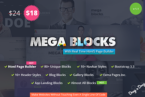 Mega Blocks - With Html Page Builder