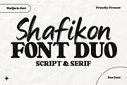 Shafikon Font Duo, a Script Font by Madjack.font (Thumbnail 1 of 12)