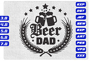 Beer Dad Machine Embroidery File, an Illustration by Purpose Ekbal (Thumbnail 1 of 3)