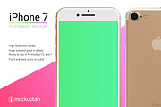 Iphone 7 Mockup White Gold Straight, an iPhone Mockup by mockuptain (Thumbnail 5 of 6)