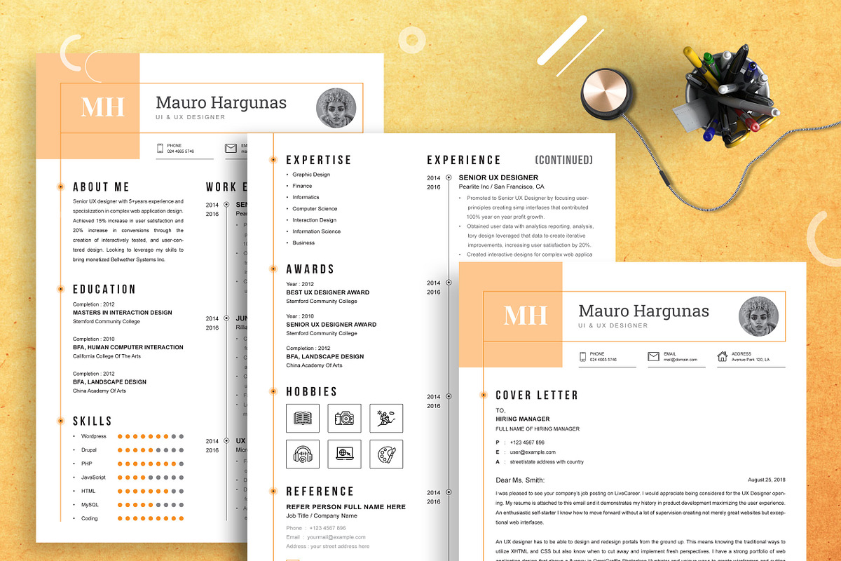 UI/UX Designer / User Interface CV, a Resume Template by ResumeInventor (Photo 3 of 7)