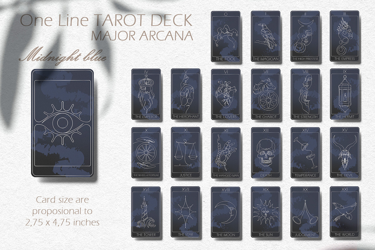 ONE LINE Tarot Deck - 3 colors, an Illustration by Evgenia Pichkur (Photo 12 of 19)