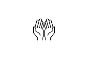 Minimalist Praying Hands Logo, a Branding & Logo Template by Luxury Logos (Thumbnail 3 of 4)