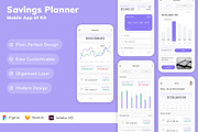 Savings Planner Mobile App UI Kit, an UI Kit Template by Betush (Thumbnail 2 of 3)