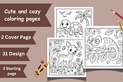 Animal Coloring pages – 31 PNG, an Animal Illustration by Smillyy Threads (Thumbnail 2 of 9)
