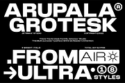 Arupala Grotesk, a Sans Serif Font by Jetsmax® Studio (Thumbnail 1 of 10)