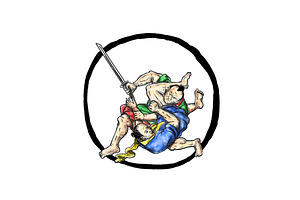 Samurai Jui Jitsu Judo Fighting Enso