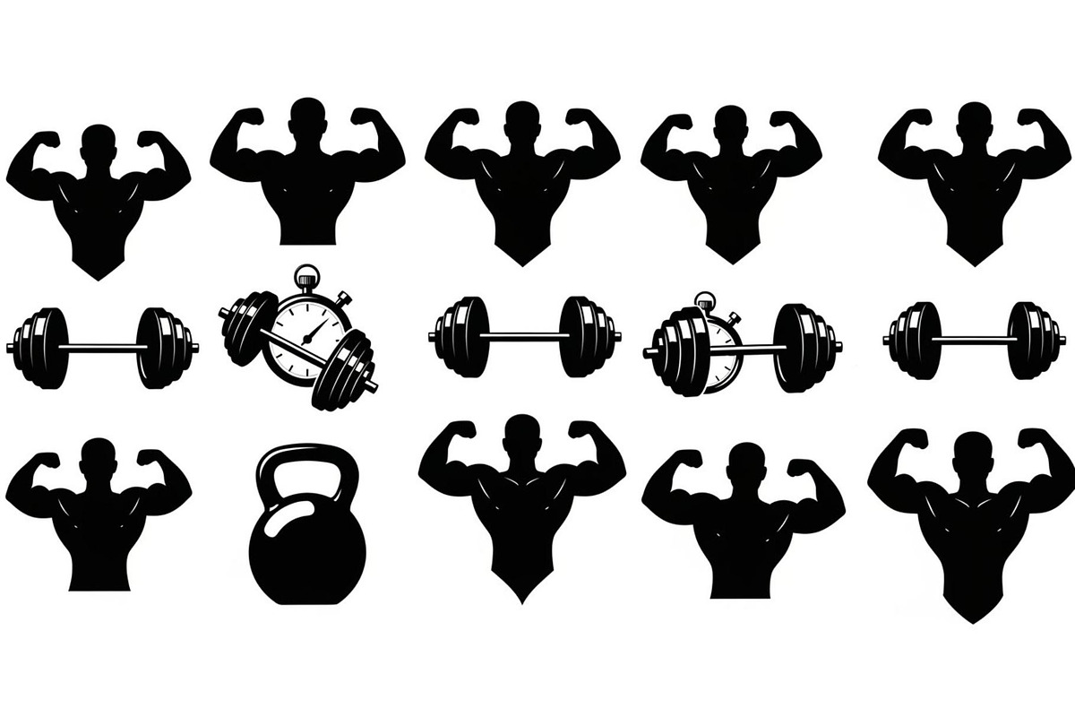 Ultimate Fitness Gym Vector Bundle, an Illustration by Creativeshirt (Photo 31 of 51)