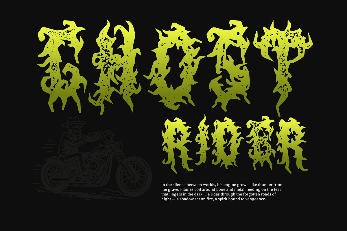 CS Cursed Stamp, a Blackletter Font by Craft Supply Co. (Photo 5 of 8)