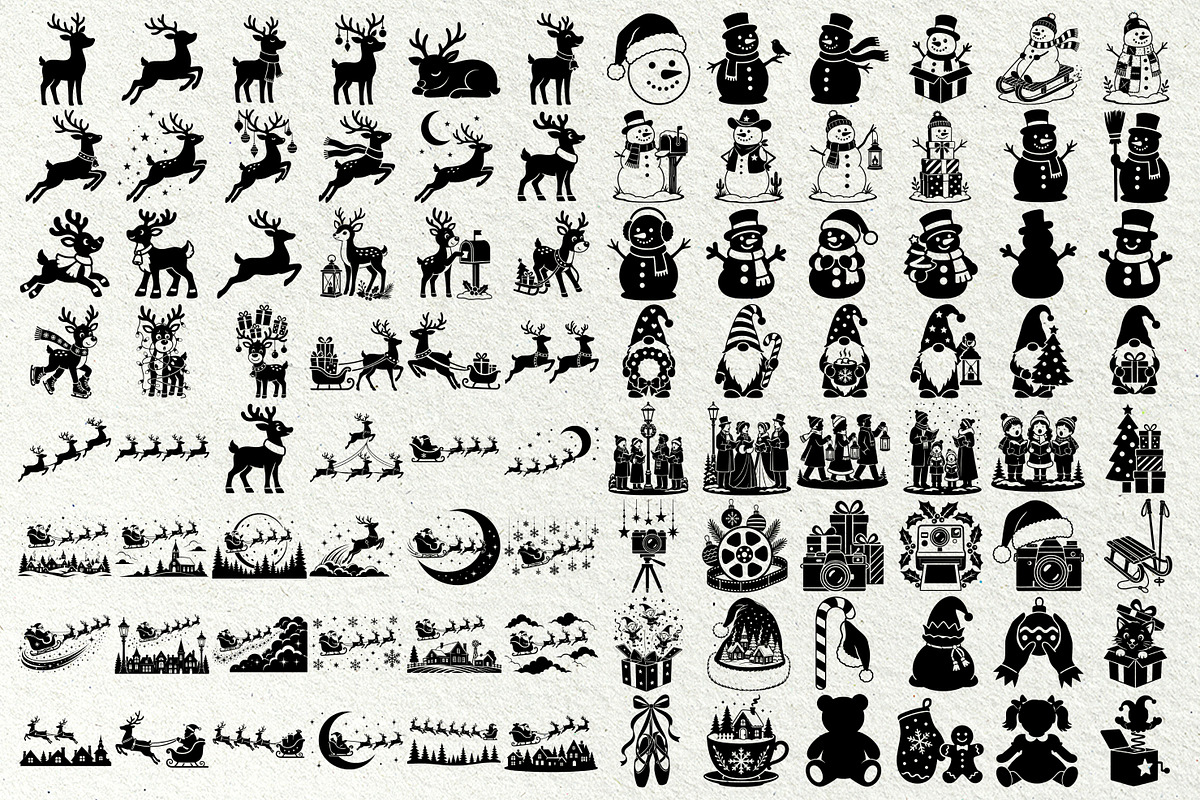 Christmas SVG Clipart Bundle, a Seasonal Illustration by DENIDigitalArtSudio (Photo 3 of 14)
