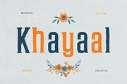 Khayaal Display Font, a Sans Serif Font by Creativetacos (Thumbnail 1 of 13)