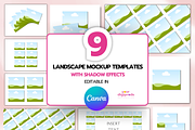 Landscape Mockup Templates in Canva, a Product Mockup by Your DigiProds (Thumbnail 1 of 5)