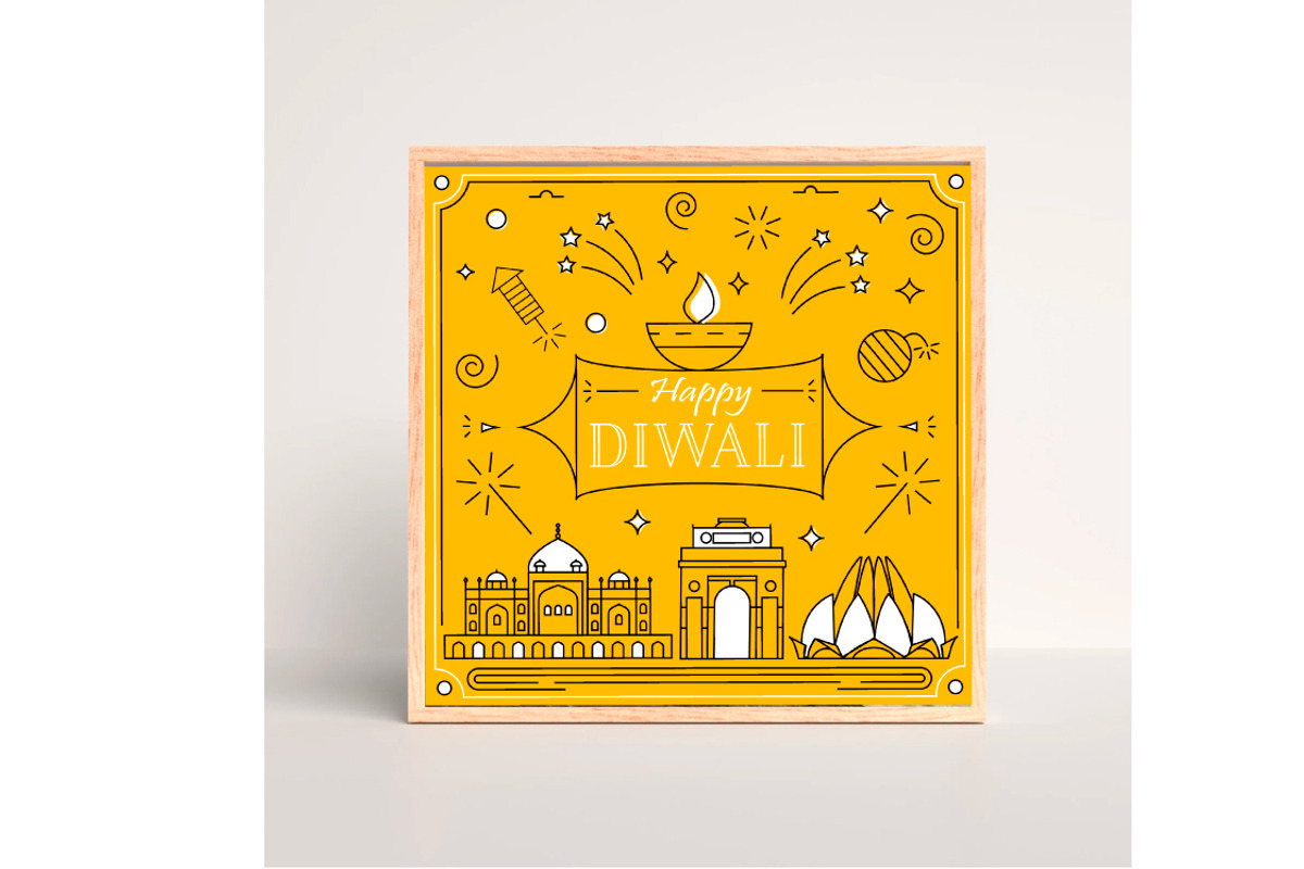 4 Diwali Posters, Greeting Cards, a Graphic by oxy_gen (Photo 2 of 6)
