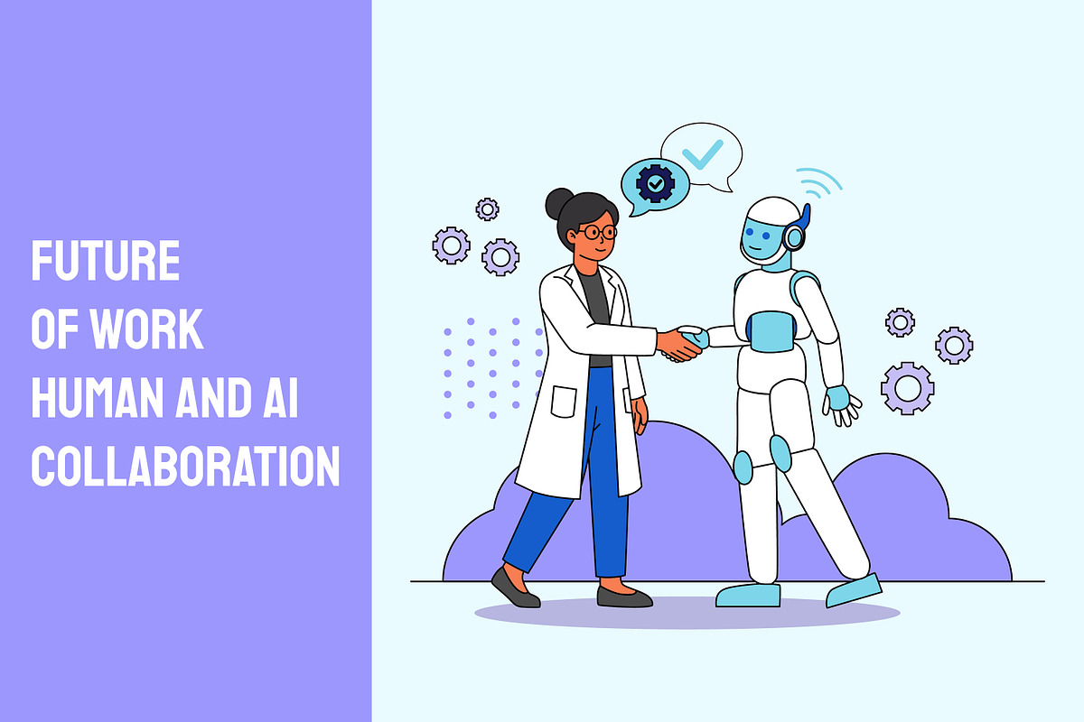 Human and AI Collaboration, a Person Illustration by Partikusi Design (Photo 1 of 3)