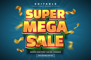 Super Mega Sale Editable Text Effect