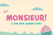 Monsieur Font, a Font by Salt & Pepper Designs (Thumbnail 1 of 6)