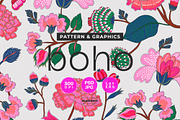 Boho Chintz Oriental Ethnic Pattern, a Pattern Graphic by likorbut (Thumbnail 1 of 11)