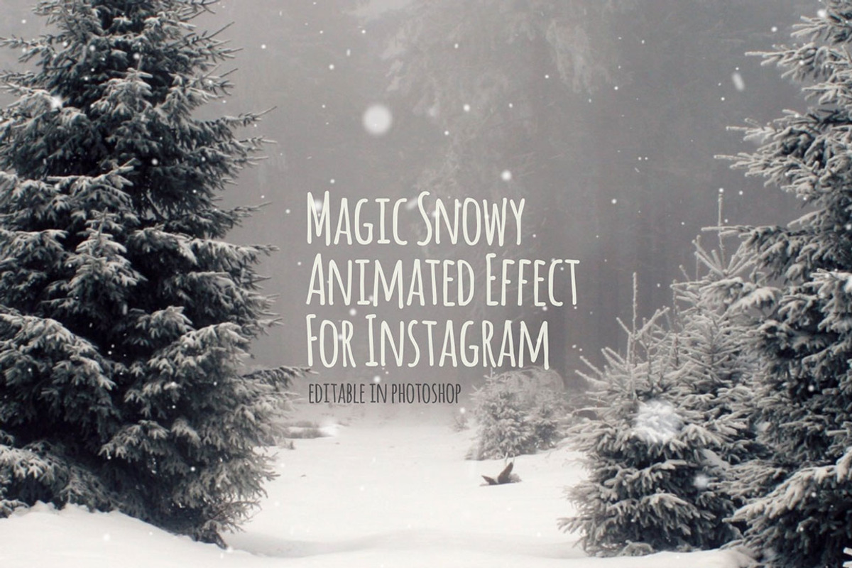 Snowy Animated Effect for Instagram, a Graphic by DesignSomething (Photo 1 of 4)