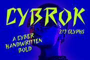 Cybrok – Cyber Handwritten Bold Font, a Serif Font by Drizy (Thumbnail 1 of 8)