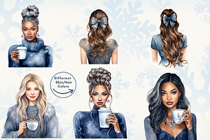 Midnight Blue Christmas Clipart