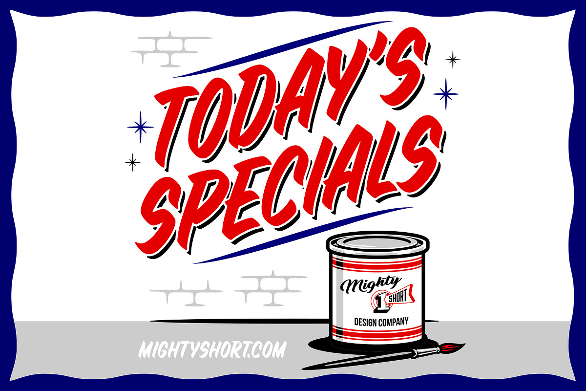 Super Market Slant Font, a Font by MightySHORT (Photo 3 of 3)