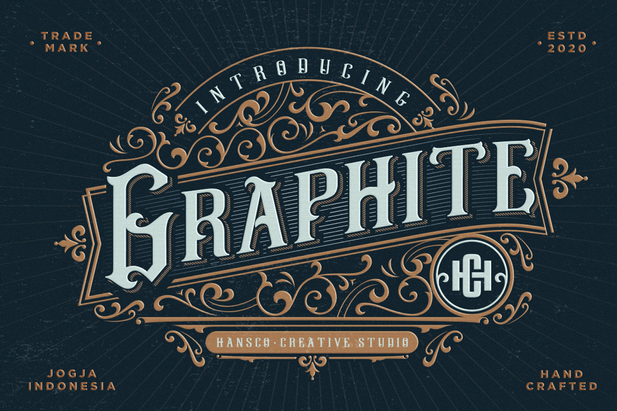 Graphite - Vintage Decorative Font, a Font by HansCo Studio (Photo 1 of 11)