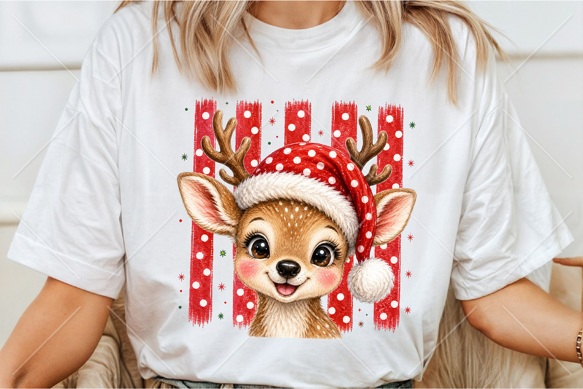 Cute Christmas Reindeer Trendy Dot, a Seasonal Illustration by Canvas Craft (Photo 3 of 6)