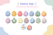 Easter Egg Elements Illustration, an Object Illustration by Artnivora.Std (Thumbnail 1 of 3)