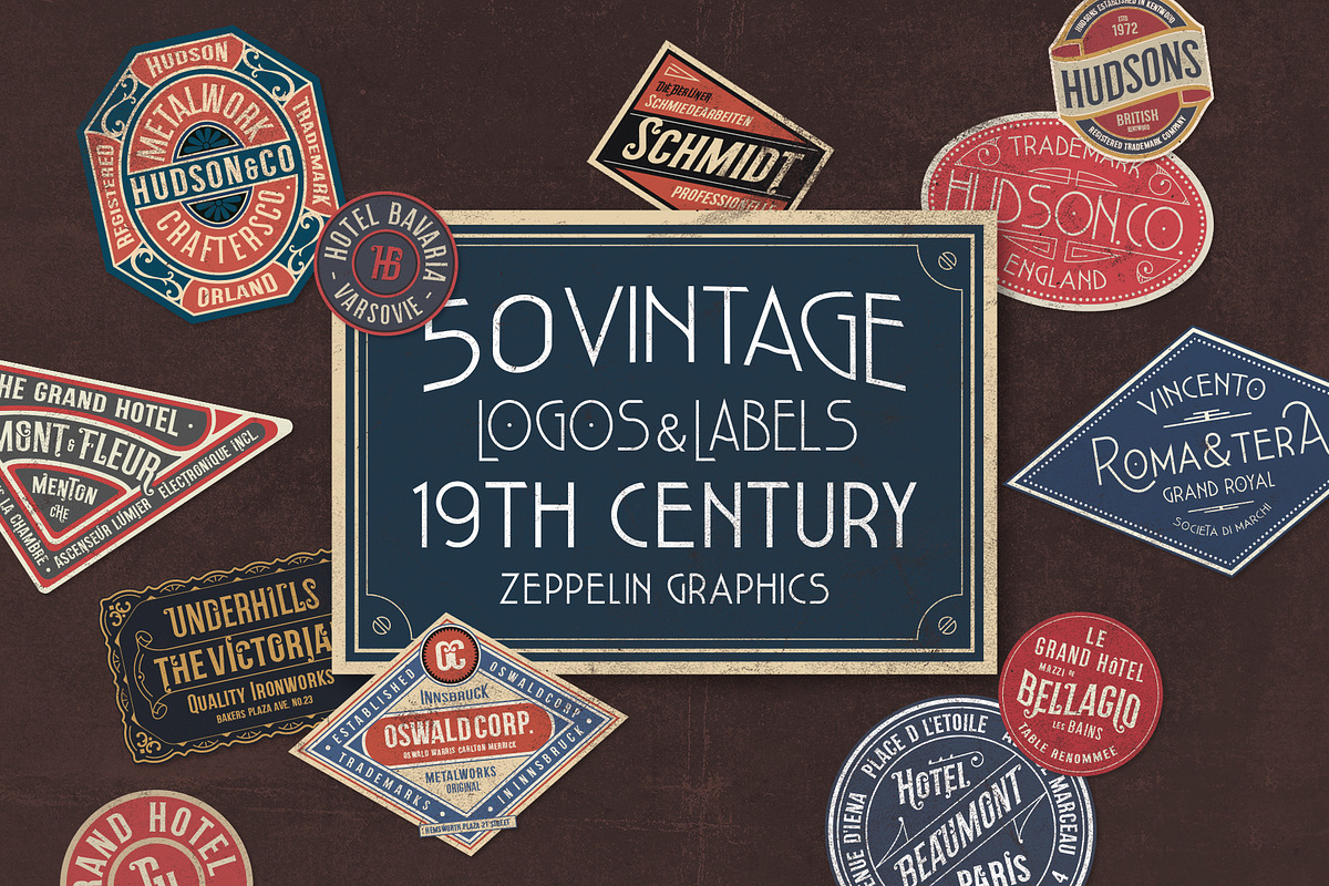 19th Century Vintage Labels, a Branding & Logo Template by Graphicdome (Photo 1 of 13)