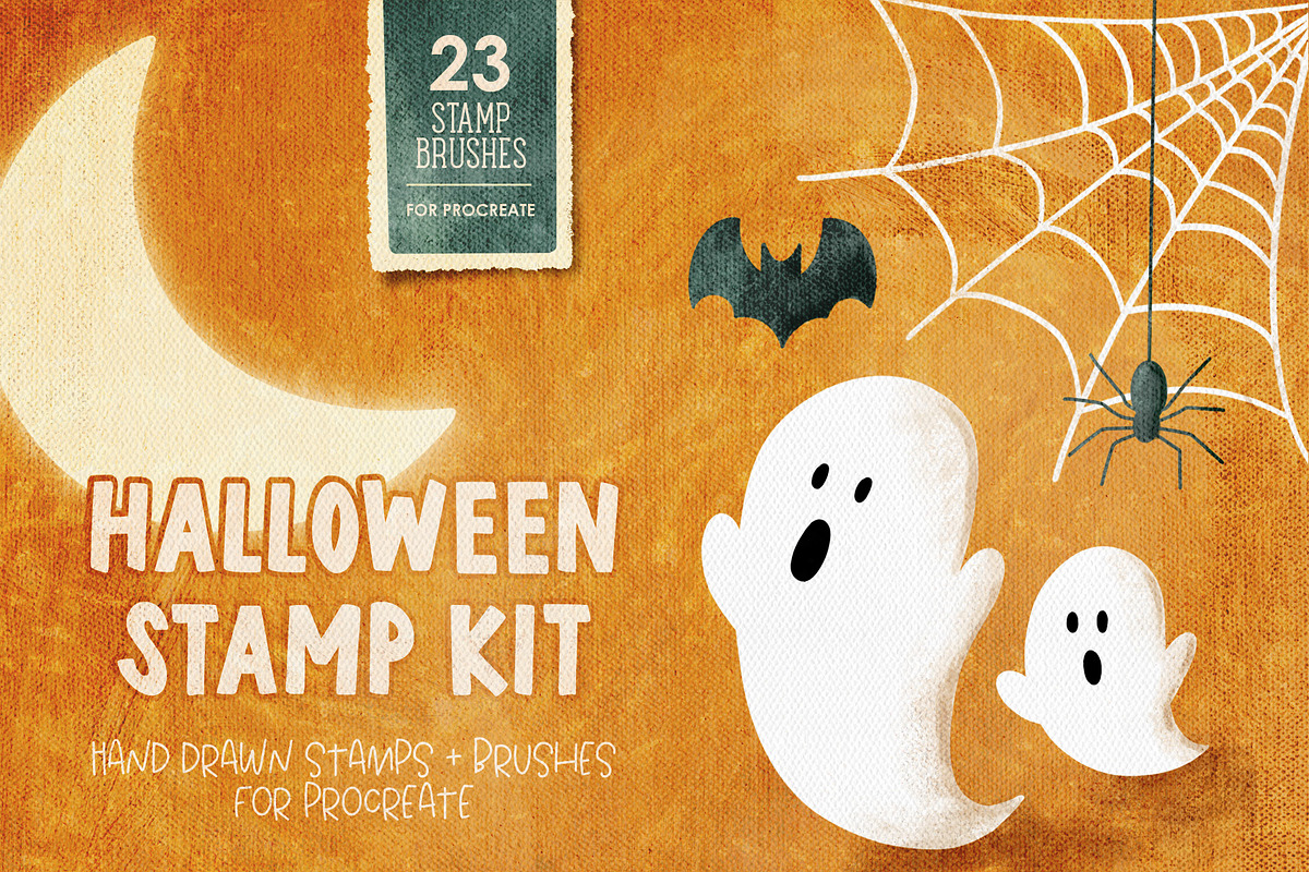 Halloween Stamp Procreate Brushes, a Brush Add-On by Hewitt Avenue (Photo 1 of 5)