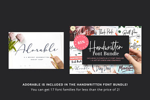 Adorable Handwritten Script Font