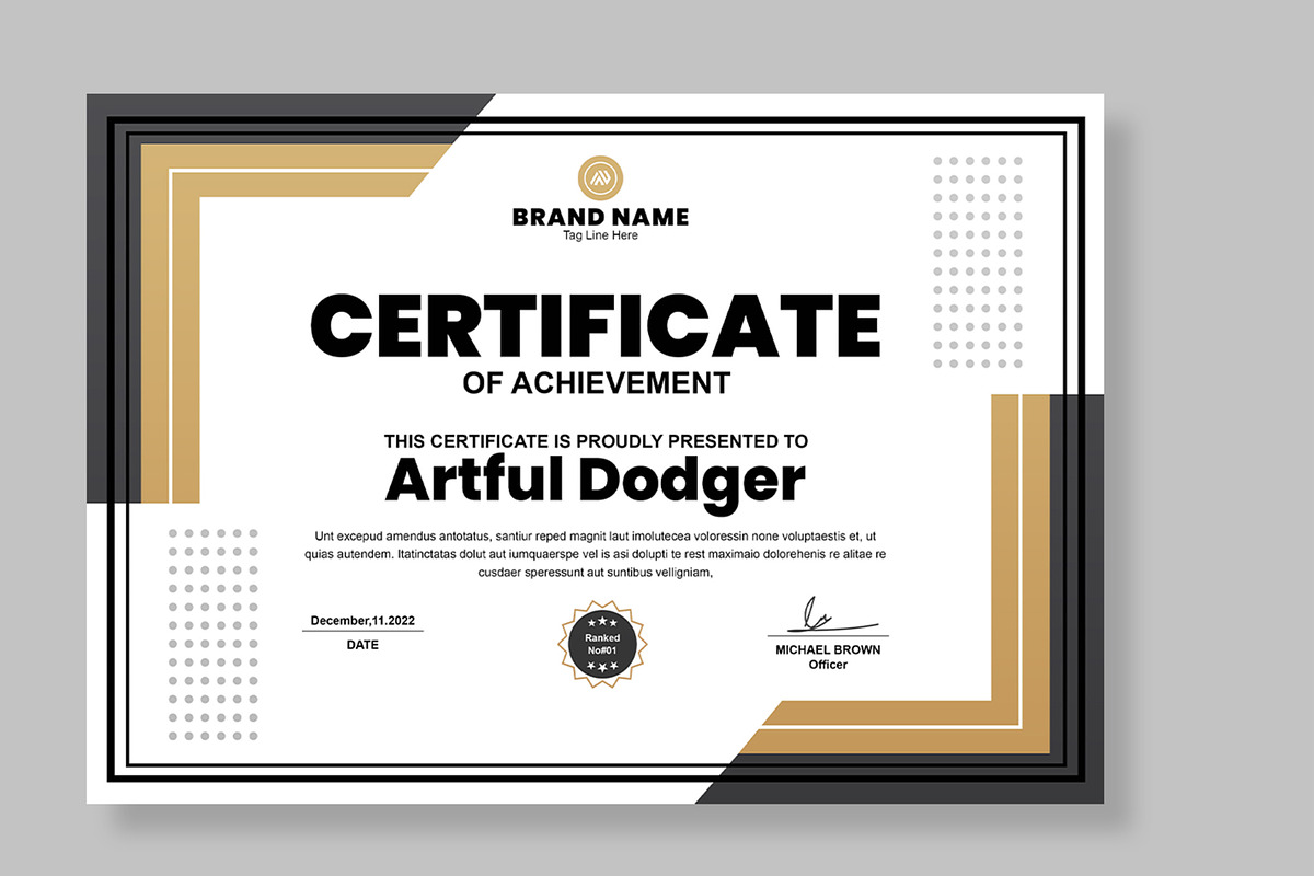 Certificate Design Layout, a Stationery Template by MightyDesign (Photo 2 of 6)