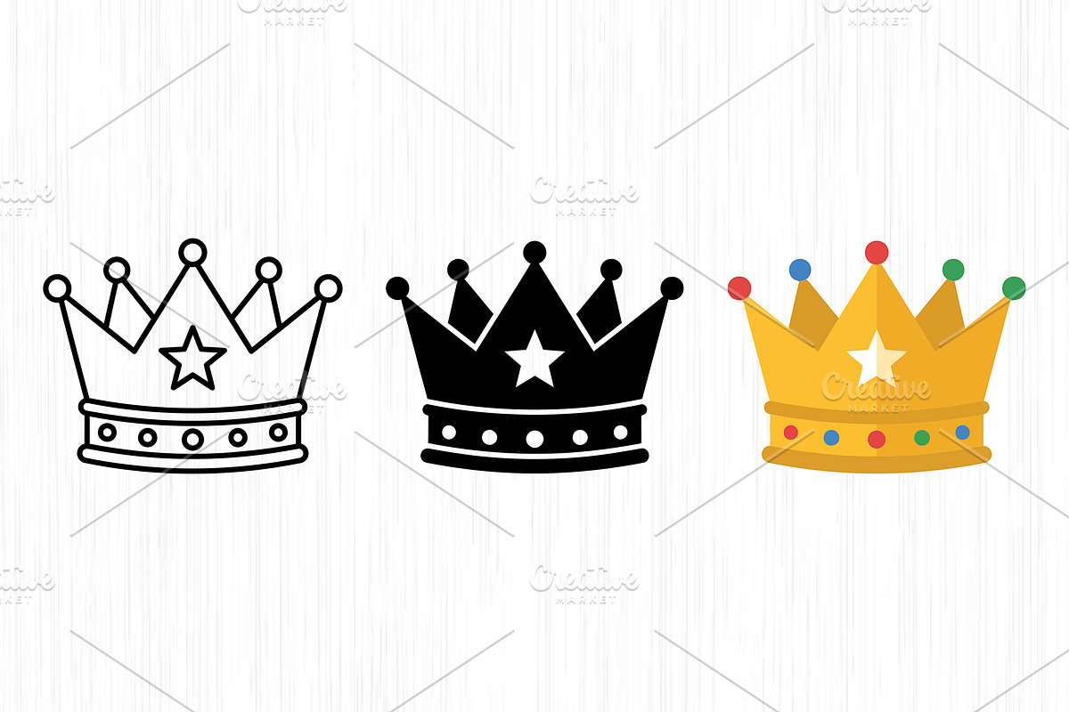 Royal Crown Vector Trio Pack, an Object Graphic by Artonix (Photo 2 of 3)