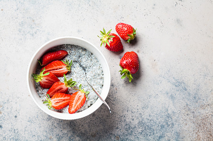 Chia pudding with strawberry, a Food & Drink Photo by vaaseenaa