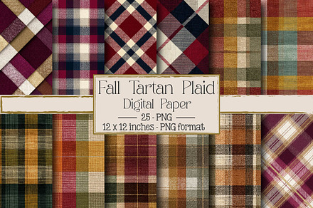 Fall Tartan Plaid, a Texture Illustration by DreamPrint404