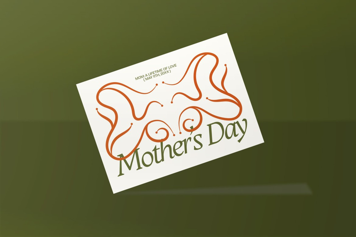 Mother's Day Greeting Card Postcard, a Card Template by graphicook (Photo 3 of 3)