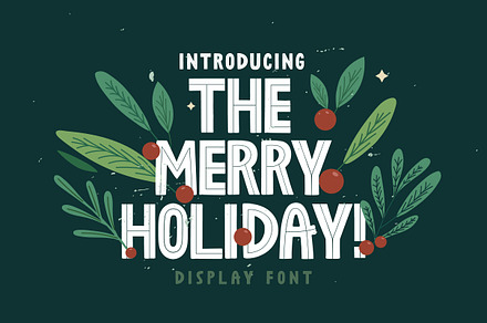 The Merry Holiday, a Font by caocastudio