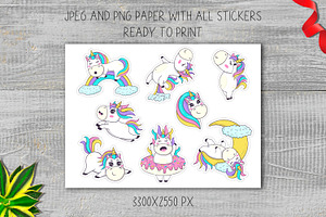 Magical Unicorn Stickers & Clipart