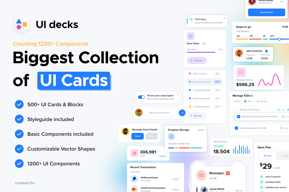 UI Decks - Cards & Blocks, a Templates & Theme by KL-Webmedia (Photo 1 of 9)