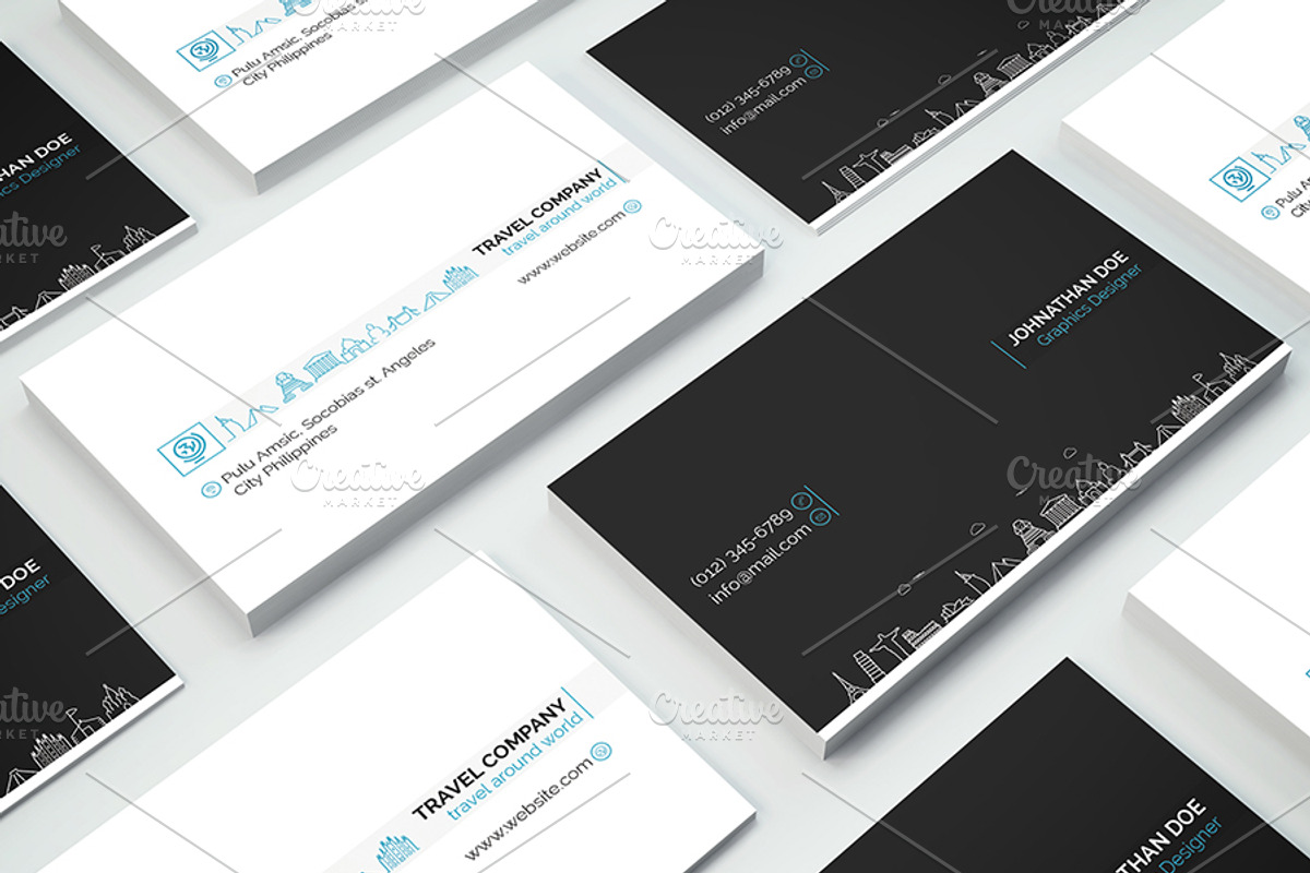 Clean Travel Business Card, a Graphic by Awns Creators (Photo 5 of 5)