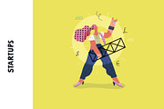 Startups flat vector illustrations, a Templates & Theme by Grivina's shop (Thumbnail 14 of 45)